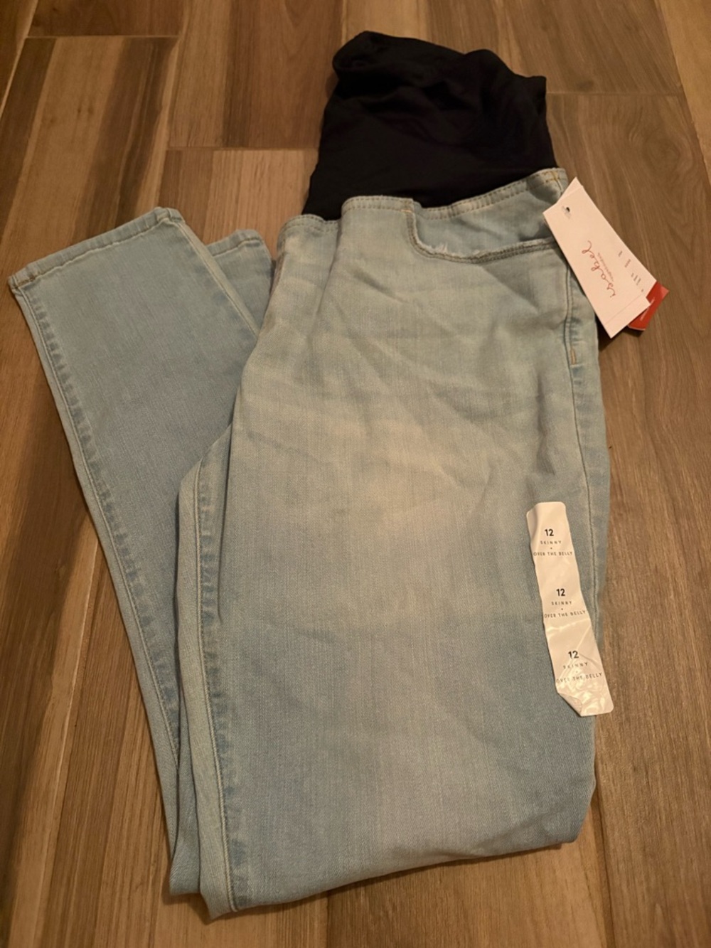 Ingrid & Isabel Light Blue High-Rise Maternity Jeans